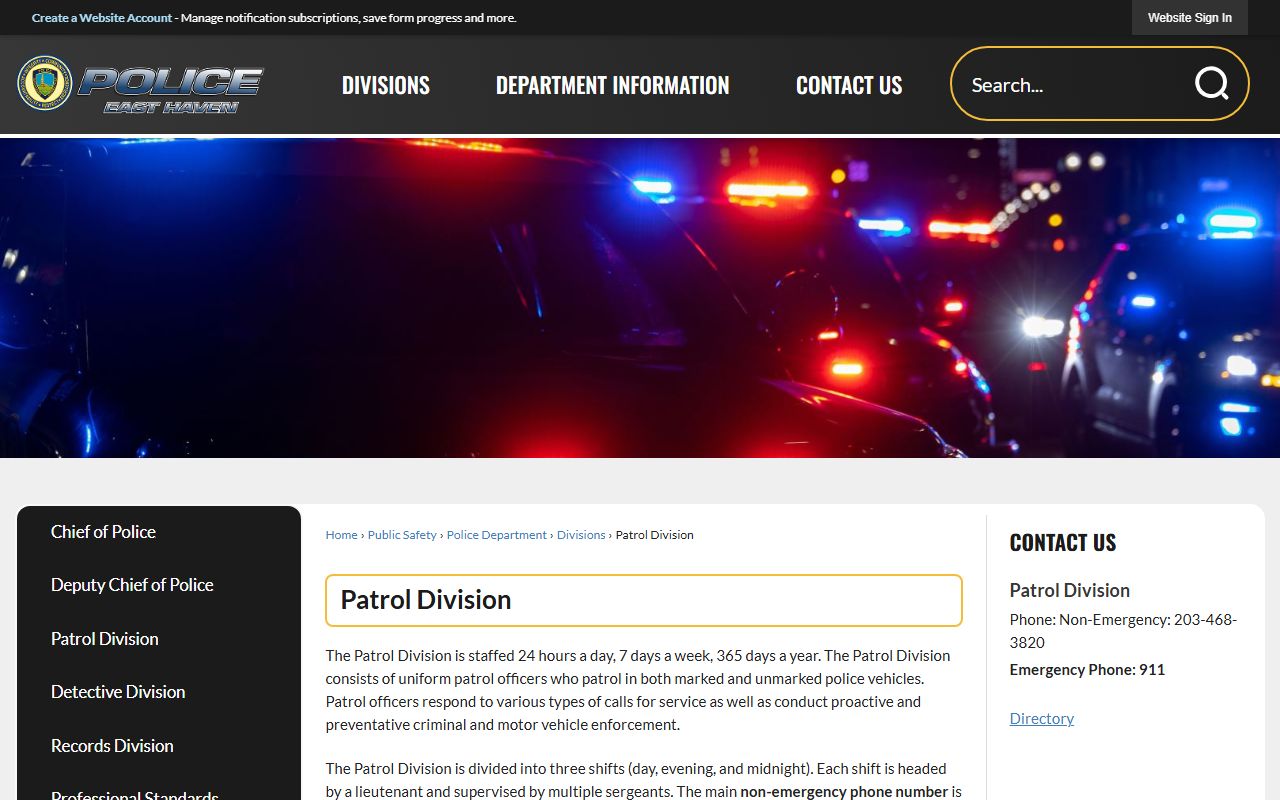 East Haven Police Department building and facilities