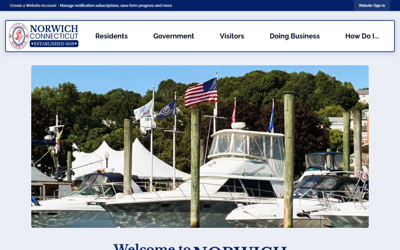 Norwich Police Department website for accessing arrest records