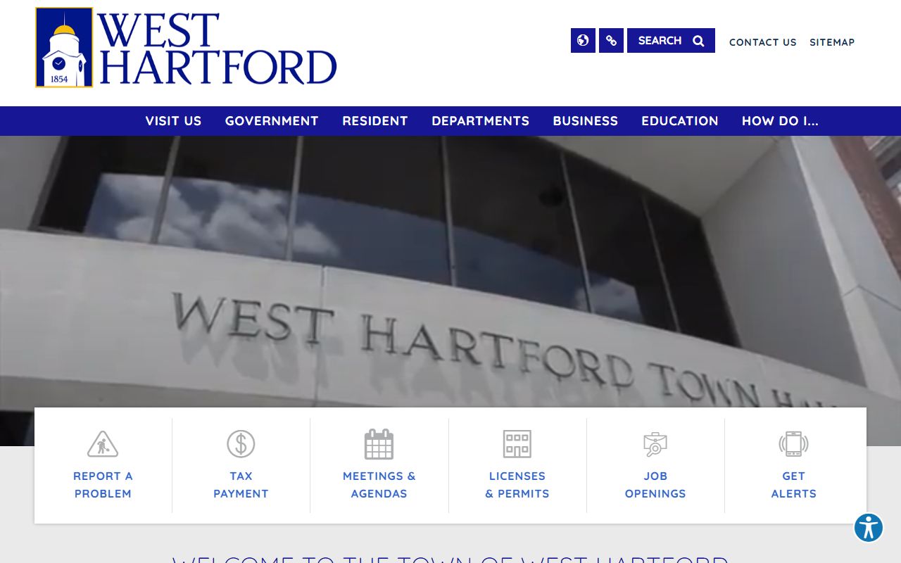 West Hartford town homepage
