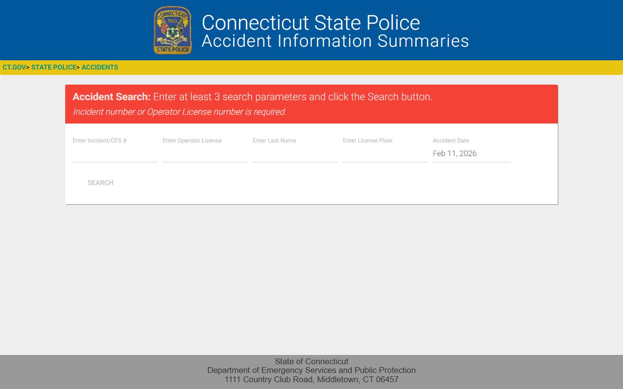 Connecticut arrest records search portal