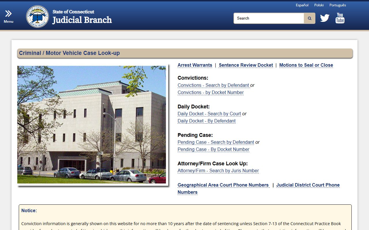 Connecticut arrest records search portal
