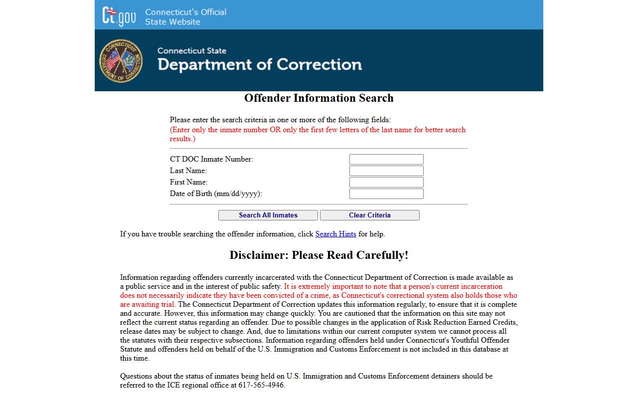 Connecticut arrest records search portal